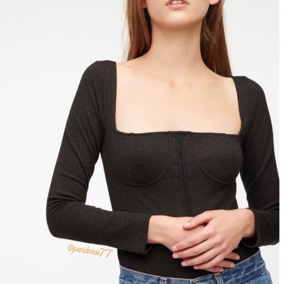 FINAL—CAPULET—NAOMI BUSTIER BODYSUIT IN CHARCOAL!! (BNWT)SMOKE & PET FREE HOME. - Picture 2 of 12